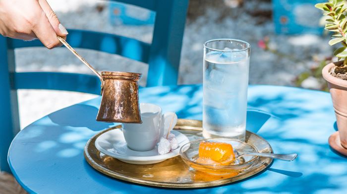 Grækenland, Kreta, Cretan Malia Park, Kafenio, traditionel græsk cafe