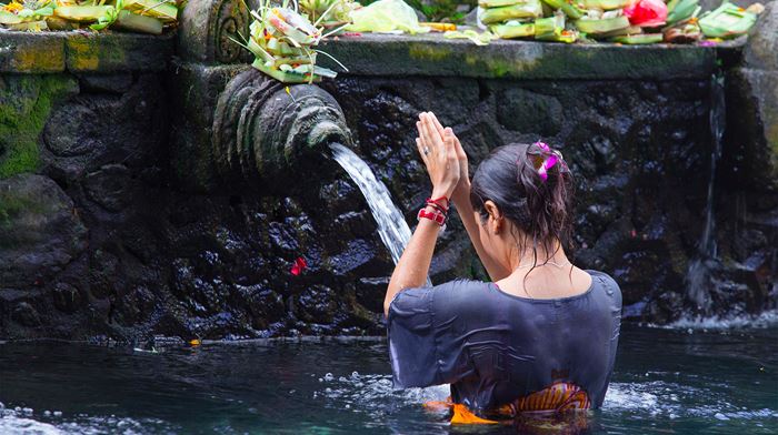 Indonesien Bali Hellig Kilde Tirta Empul Hindu Temple