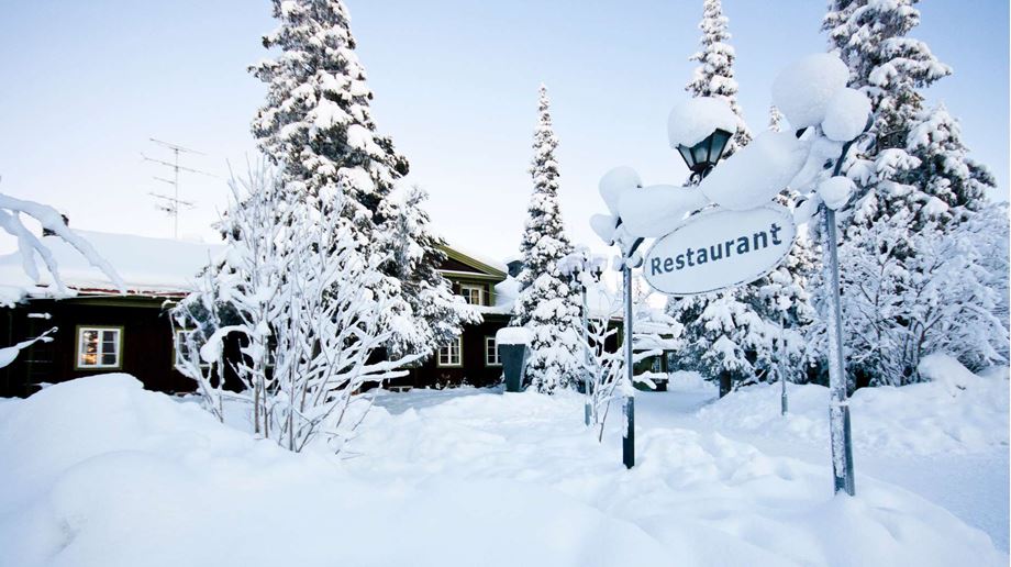 Sverige Lapland Restaurant Dækket af sne