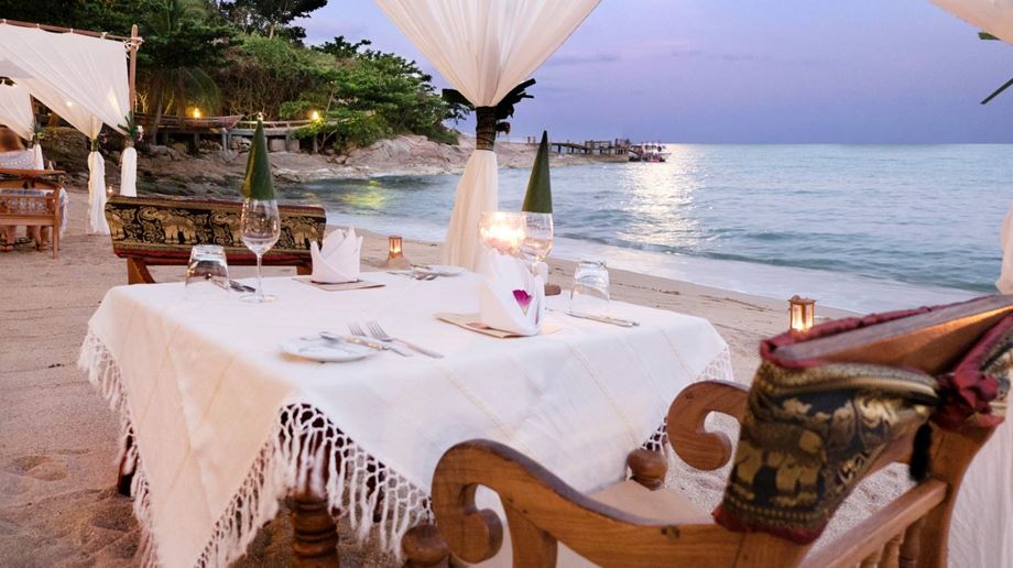 Thailand, Koh Phangan, Santhiya Koh Phangan Resort & Spa, Privat Middag Stranden