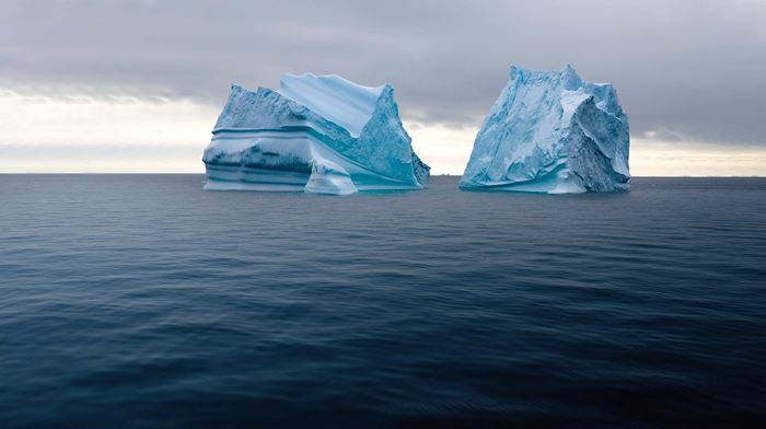 Grønland, Ilulissat, Isbjerge, Diskobugten, Vand, Natur