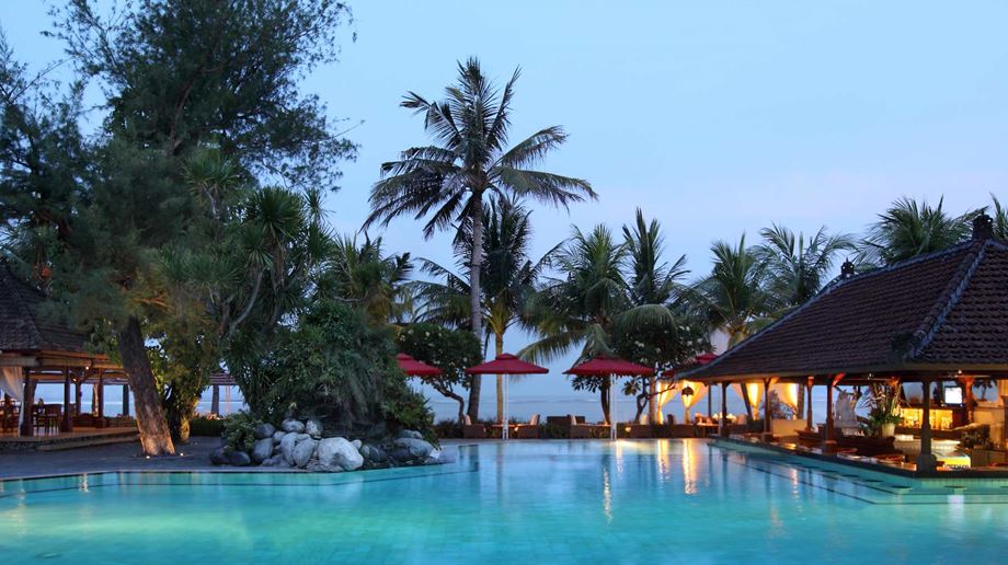 Indonesien Bali Sanur Griya Santrian, Pool Area, Pool Område