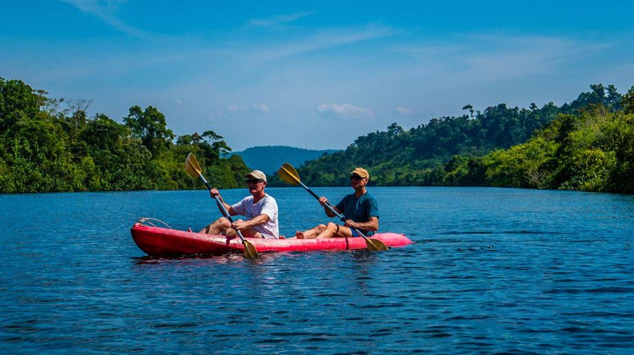 Cambodia Tatai 4 Rivers Floating Lodge, Kayaking, Flod, Jungle
