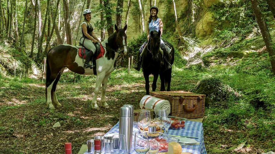 Rejser til Italien, Toscana, Borgo Pignano, riding picnic