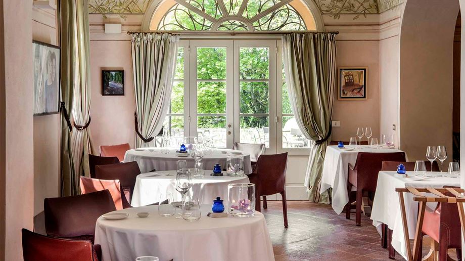Rejser til Italien, Toscana, Borgo Pignano,  Restaurant Villa Pignano, 1* Michelin Green star