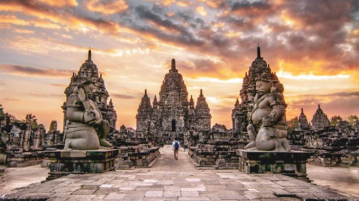 Indonesien Java Hinduistisk Tempel Prambanan