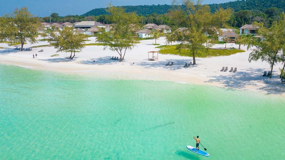Cambodia, Koh Rong Island, The Royal Sands, Stand up paddle