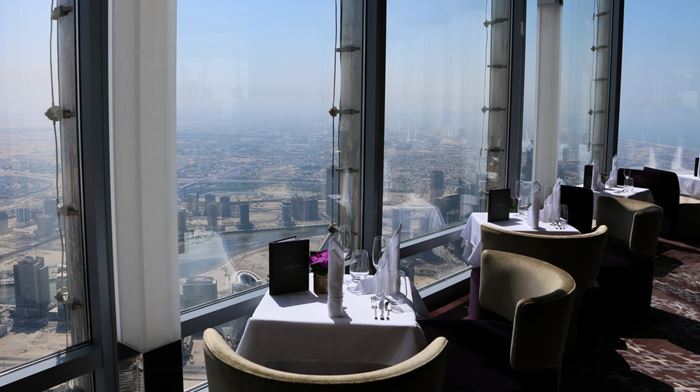 Dubai Burj Khalifa At.Mosphere Lounge Udsigt