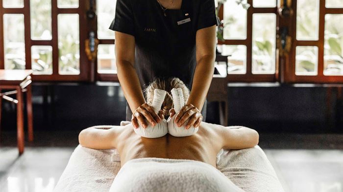 Thailand Phuket Amanpuri Spa Massage Herbal Compress Massage