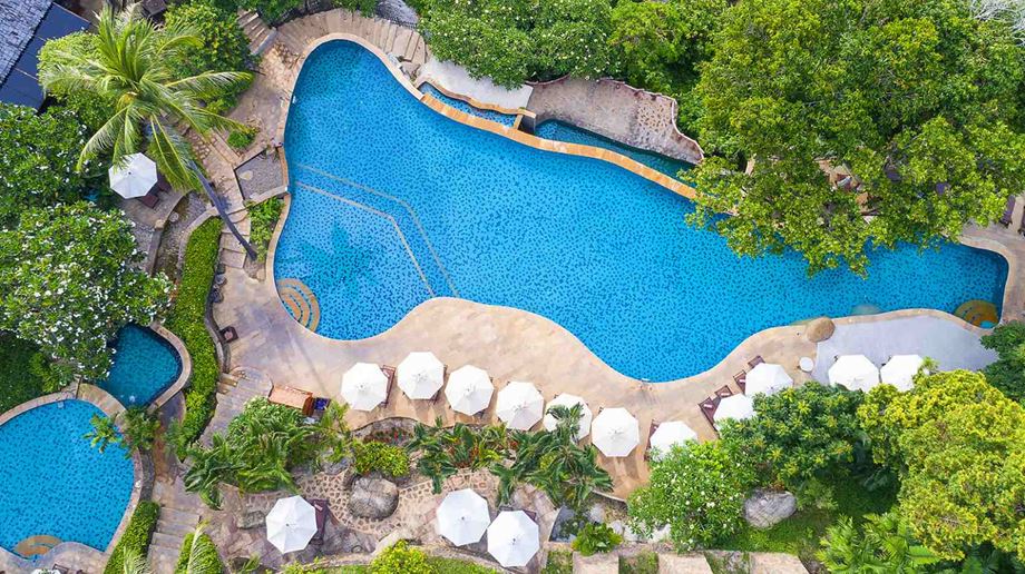 Thailand, Koh Phangan, Panviman Resort, Pool Område