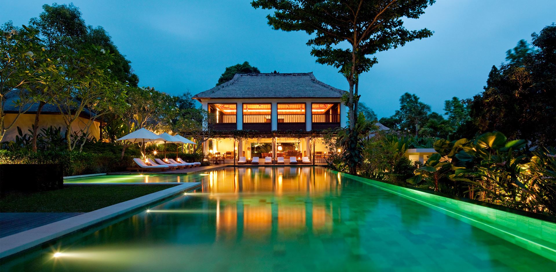 Indonesien, Bali, Ubud Como Uma, Pool & Uma Bar View