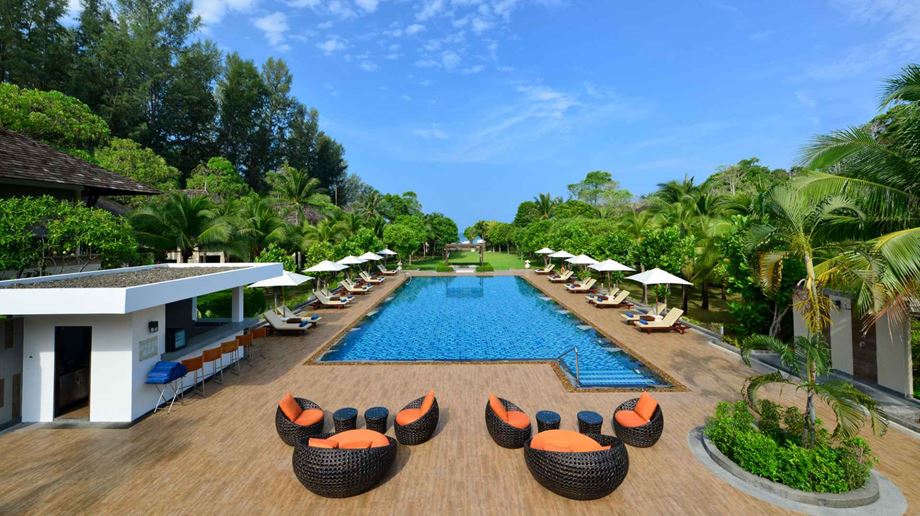 Rejser til Thailand, Koh Lanta, Layana Resort & Spa, Swimmingpool med poolbar
