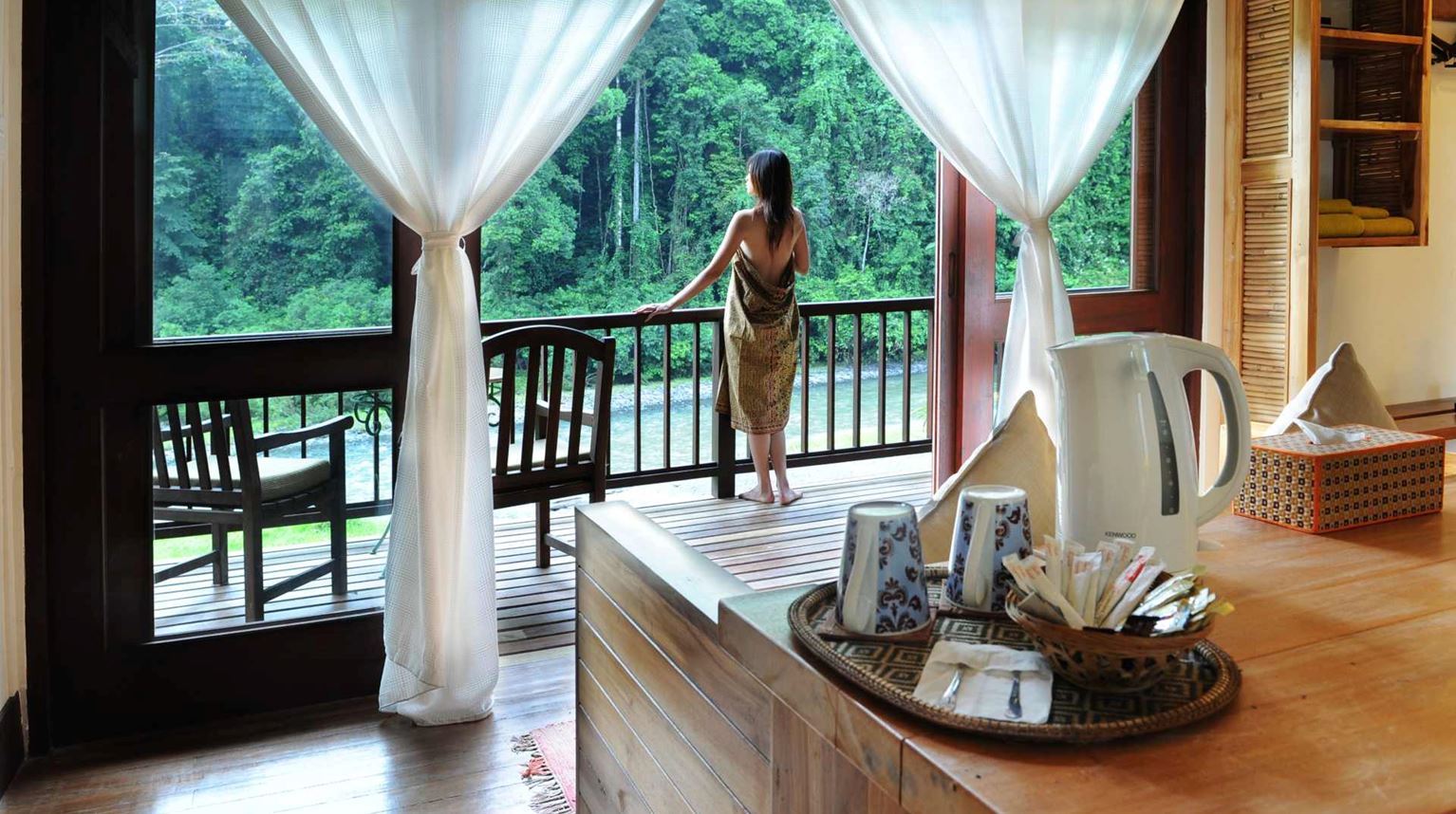 Malaysia, Borneo, Danum Valley Borneo Rainforest Lodge, River View