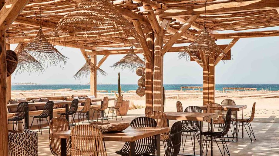 Grækenland Naxos Naxian On The Beach, Cafe, Strand, Boheme