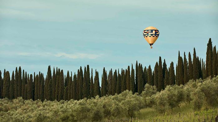 Italien Toscana Como Castell Nero Luftballon