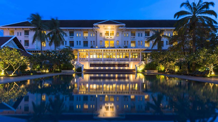 Cambodia, Siem Reap, Raffles Grand Hotel d'Angkor, Pool