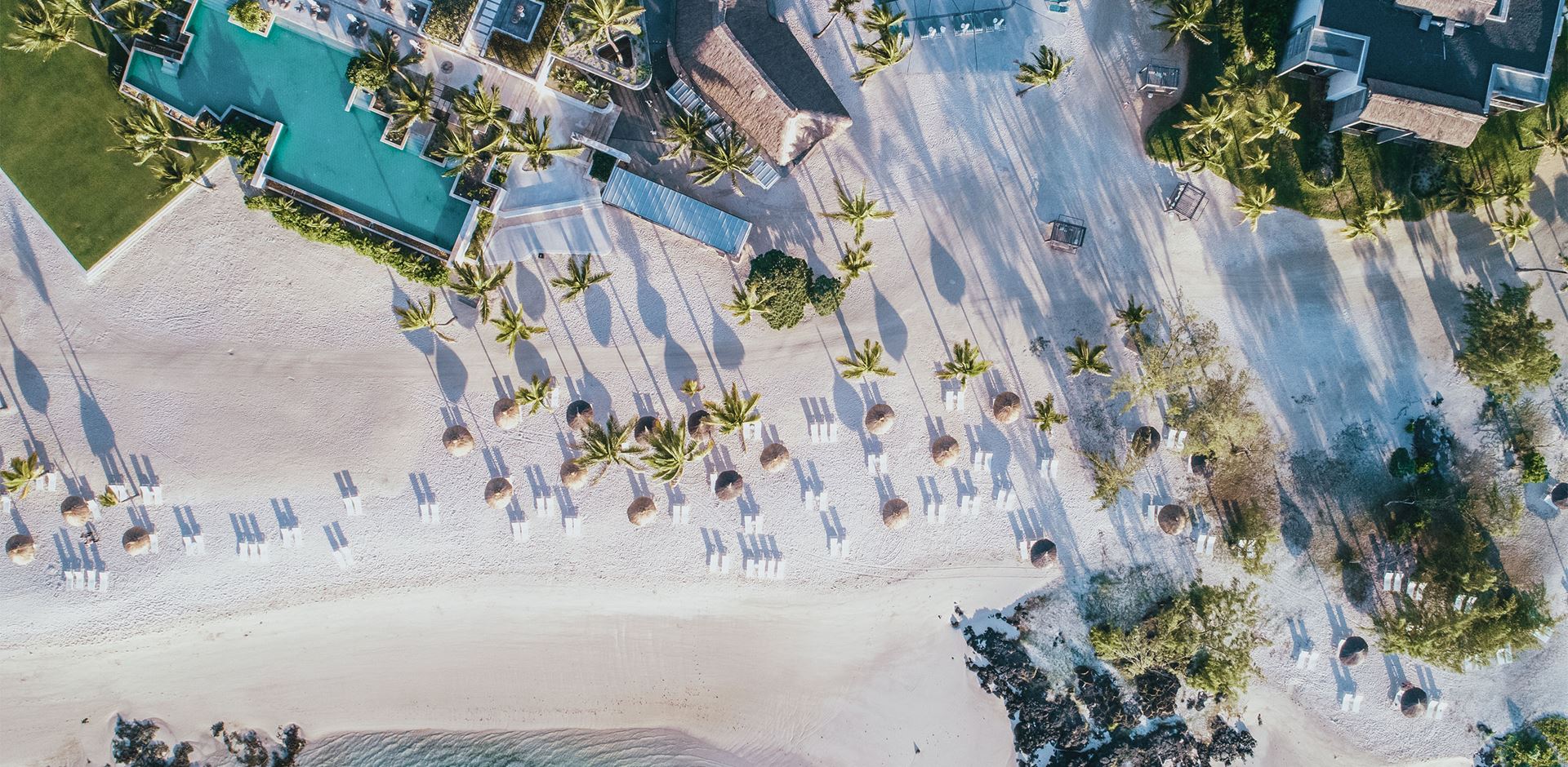 Rejser til Mauritius, Long Beach, udsigt fra oven