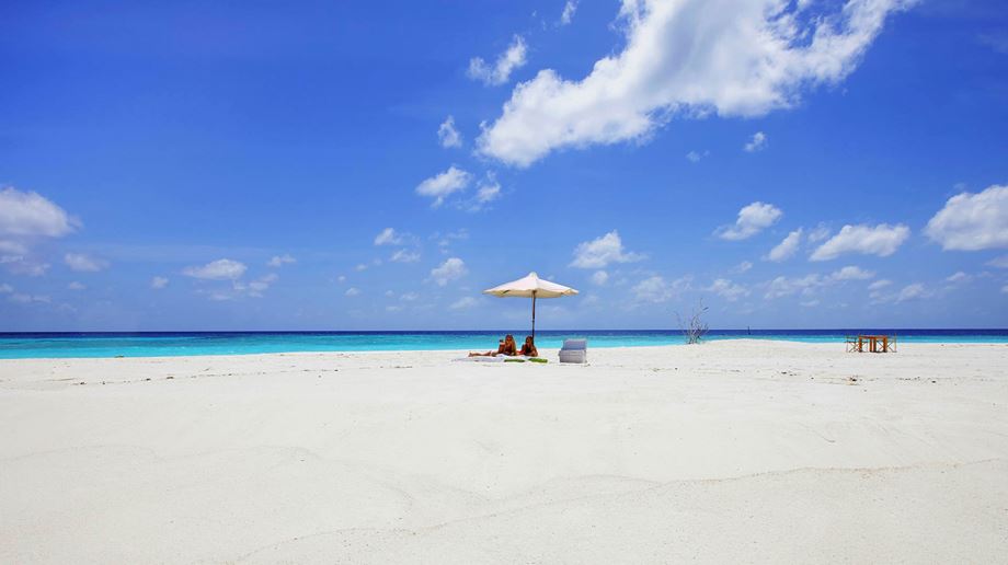 Rejser til Maldiverne, Six Senses Laamu, Sandbanke paradis