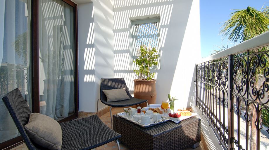 Marokko Agadir Villablanche Balcony Breakfast