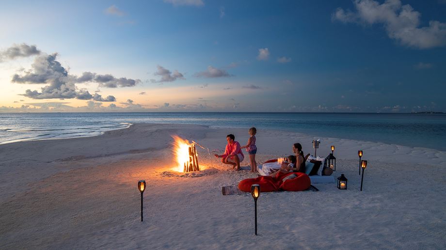 Rejser til Maldiverne, The Residence Maldives at Dhigurah, Familiehygge på sandbanke