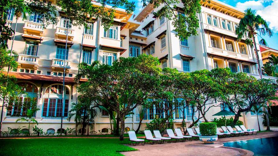 Cambodia, Phnom Penh, Raffles Hotel, Le Royal Exterior