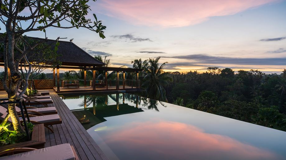 Indonesien, Bali, Ubud, Adiwana Bisma, View From Pool 