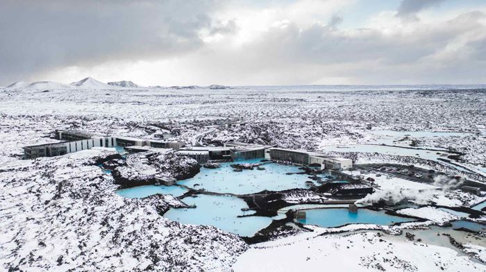 Island Sydisland Reykjavik Udflugt Blå Lagune fra luften