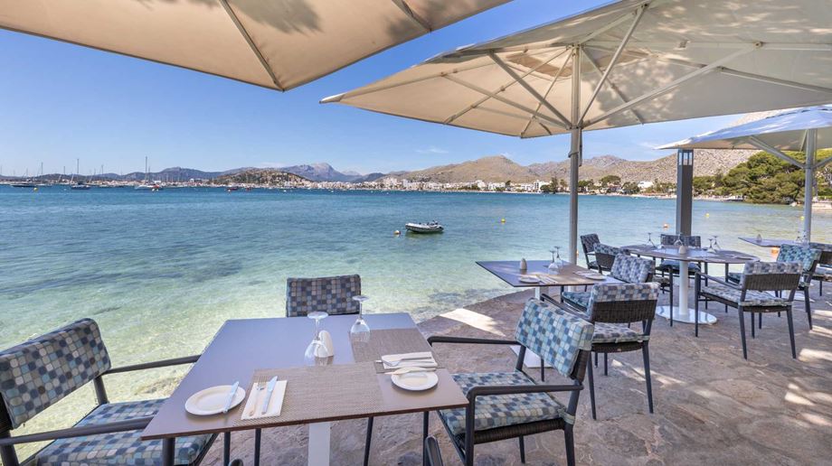 Rejser til Spanien, Mallorca, Hoposa Illa d'Or, restaurant terrassa