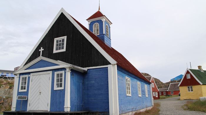 Grønland, Sisimiut, Museum, Blå Kirke, Bygd