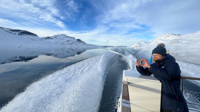 Grønland Nuuk, Fotograf, Natur, Snelandskab, Udsigt, Båd 