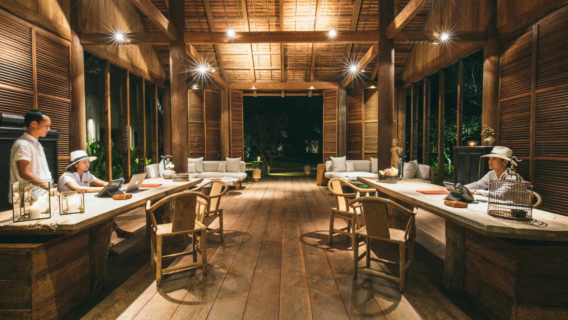 Cambodia, Siem Reap, Zannier Hotels Phum Baitang, Hotel reception