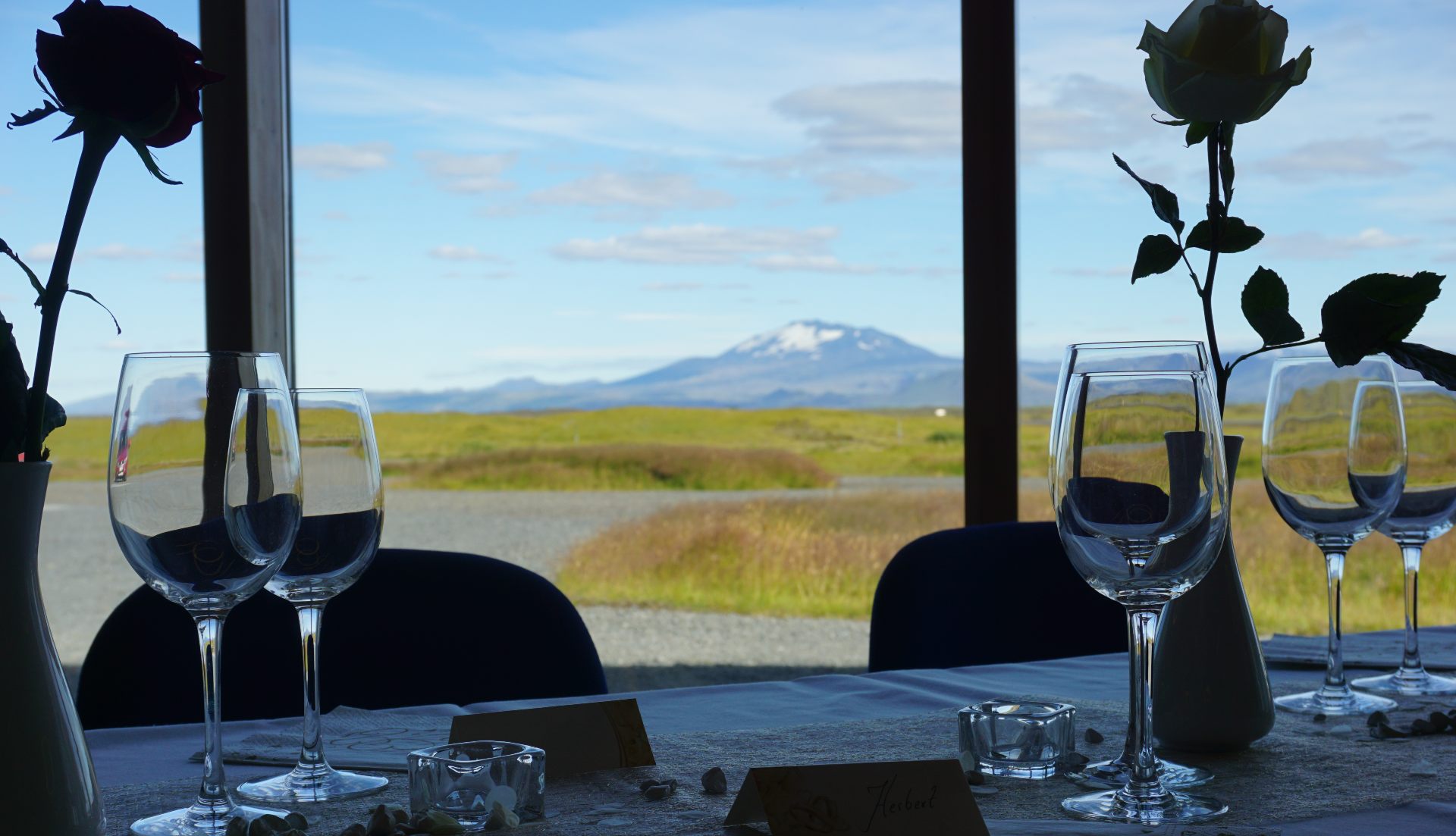 Rejser til Island, Sydisland, Landhotel Bar, middags udsigt