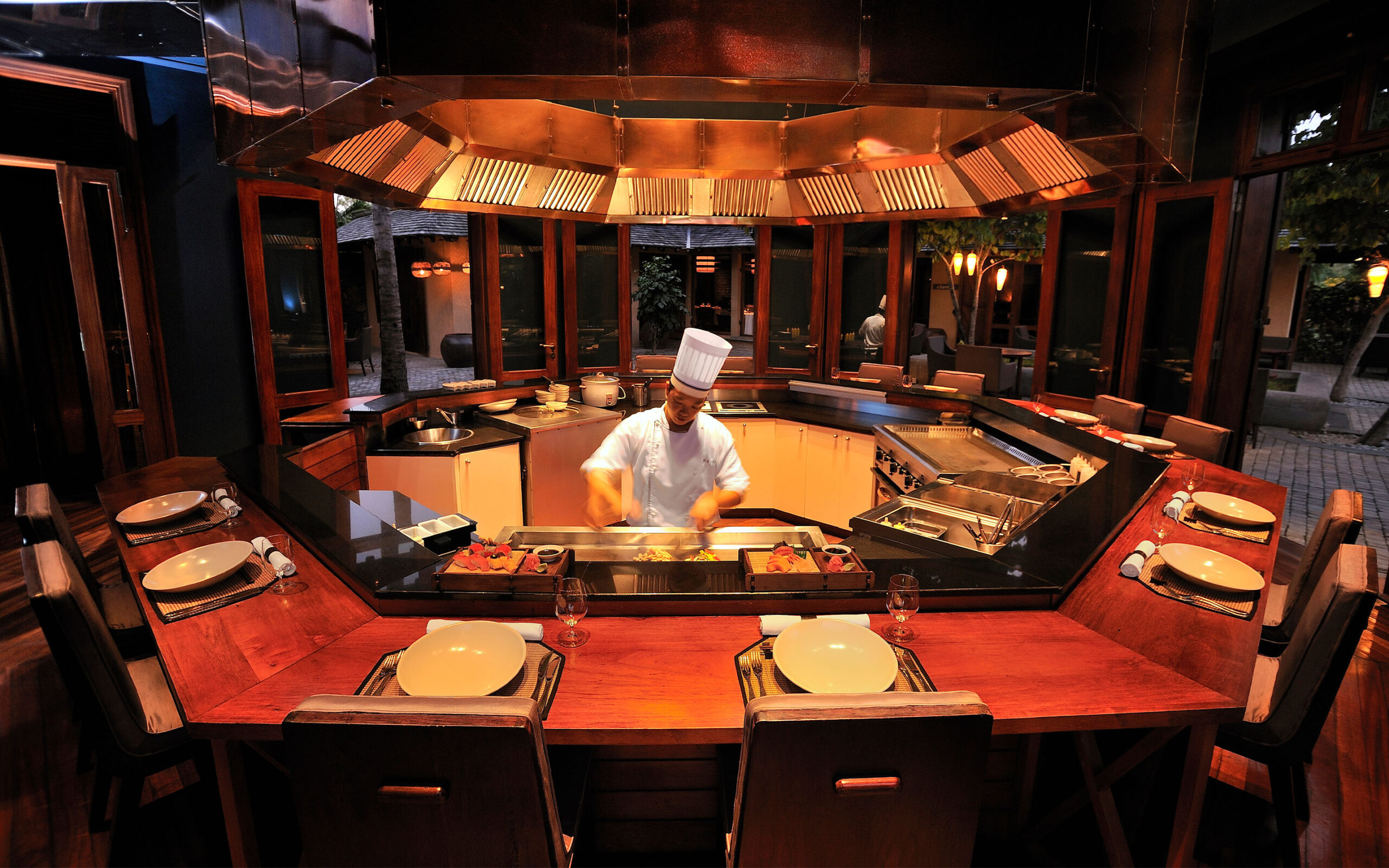 Rejser til Maurtius, Maradiva Villas Resort & Spa, Den japanske restaurant 'Teppan'
