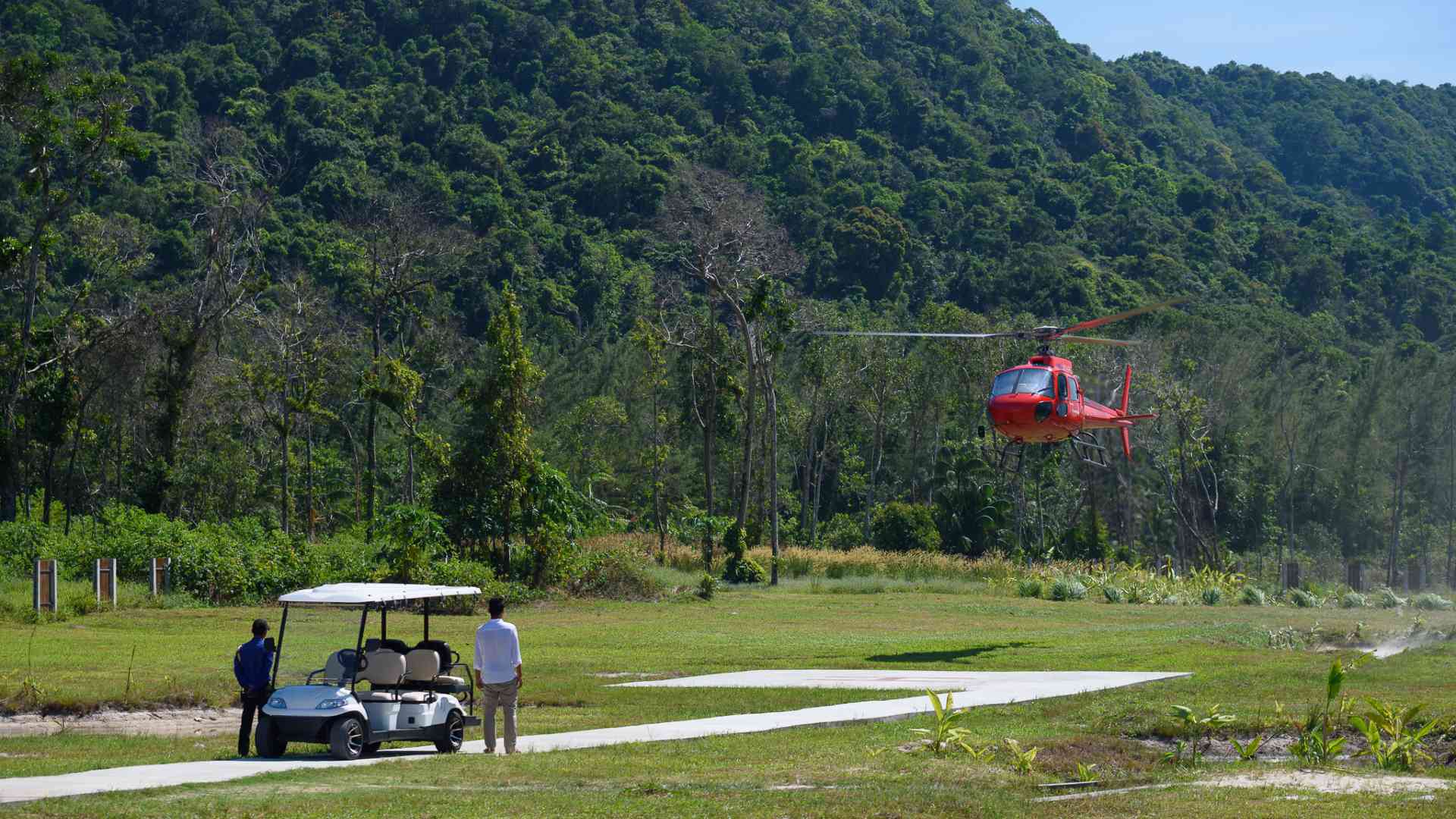 Cambodia, Koh Rong Island, The Royal Sands Helikopterplads
