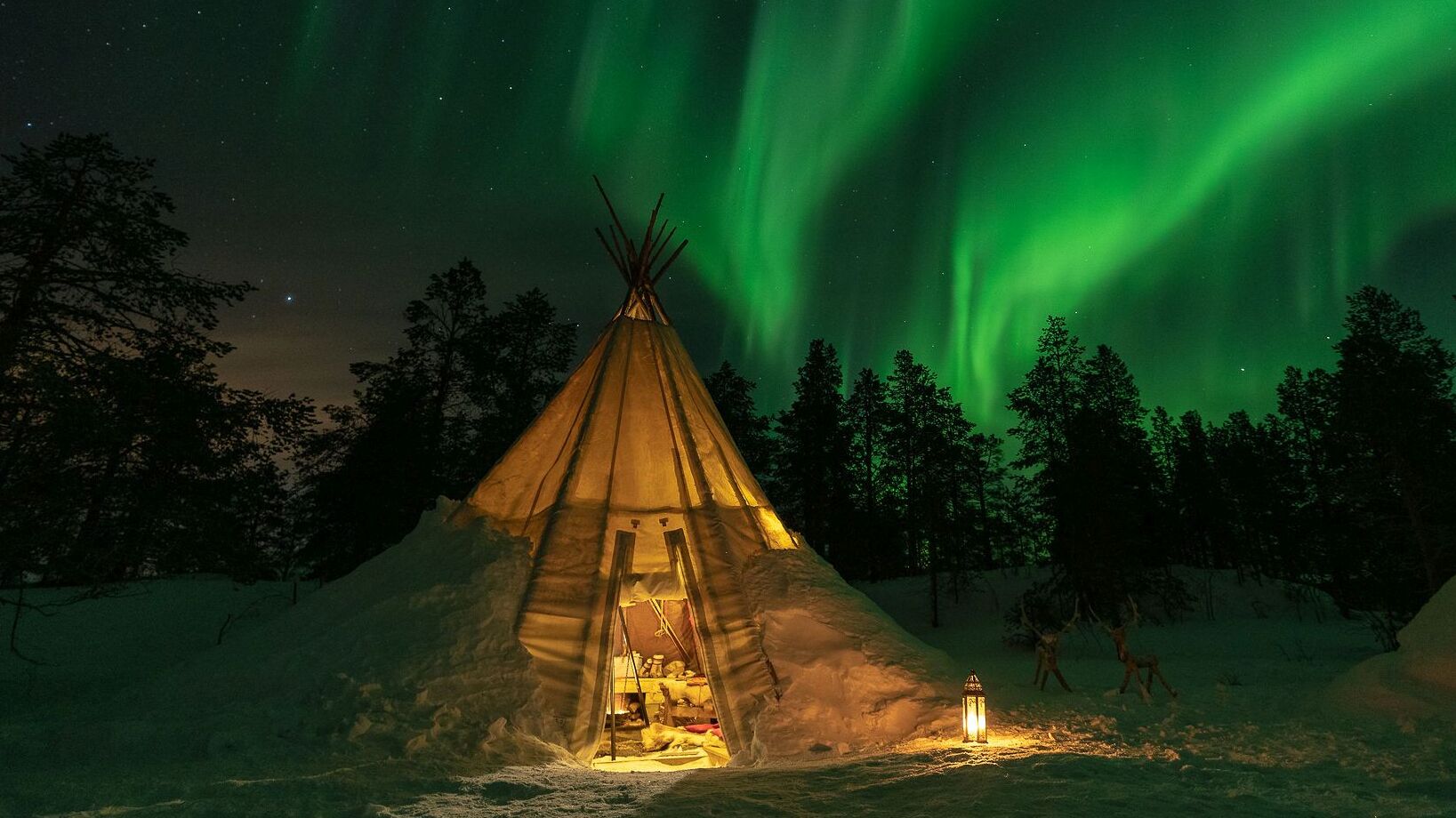 Norge Malangen sami tent northernlight resort