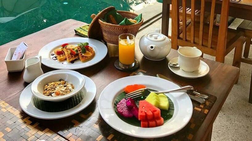 Indonesien Ubud Komaneka at Monkey Forest Morgenmad