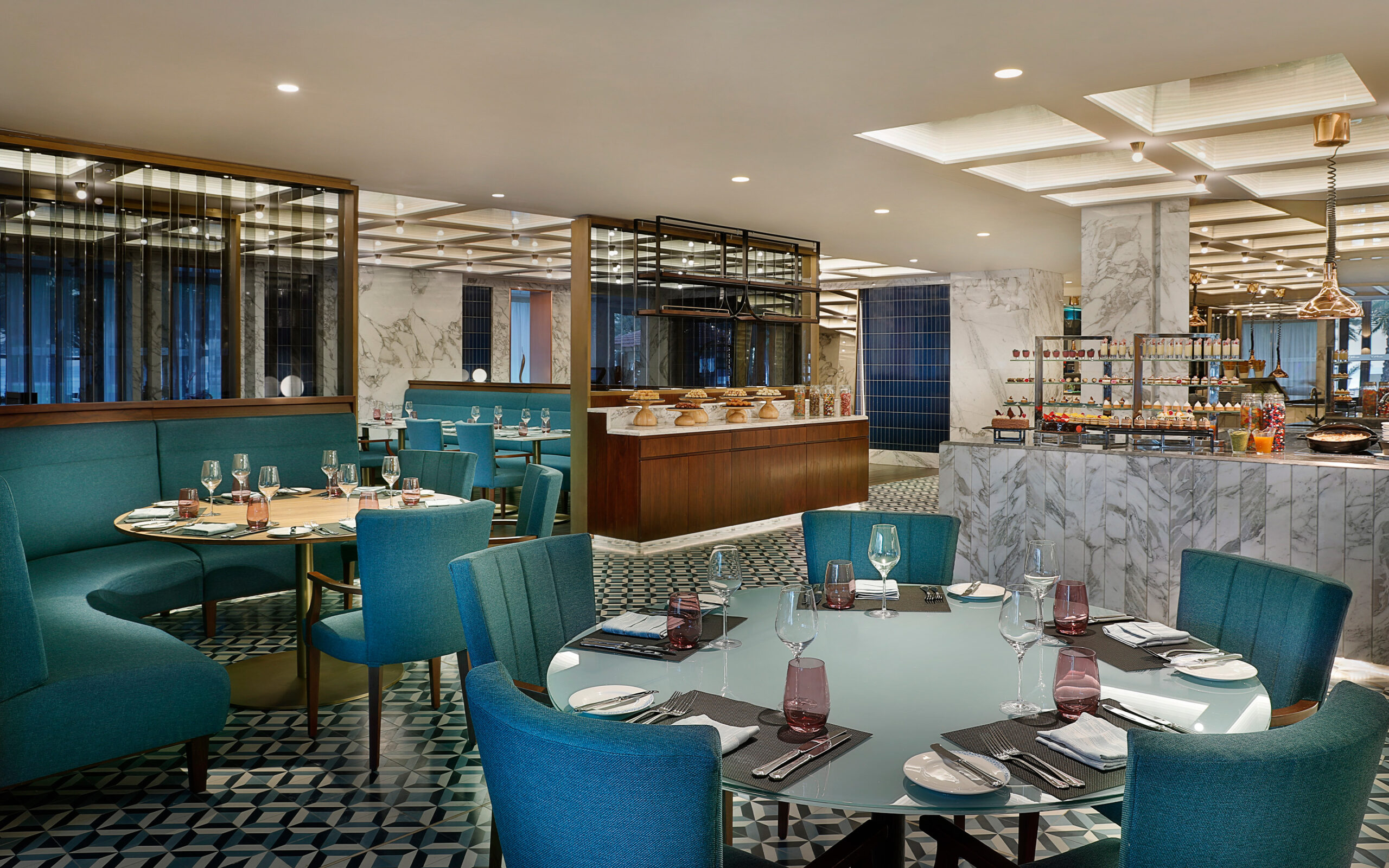 Oman Muscat Al Bustan Palace Ritz Carlton Hotel Al Khiran Kitchen Interior
