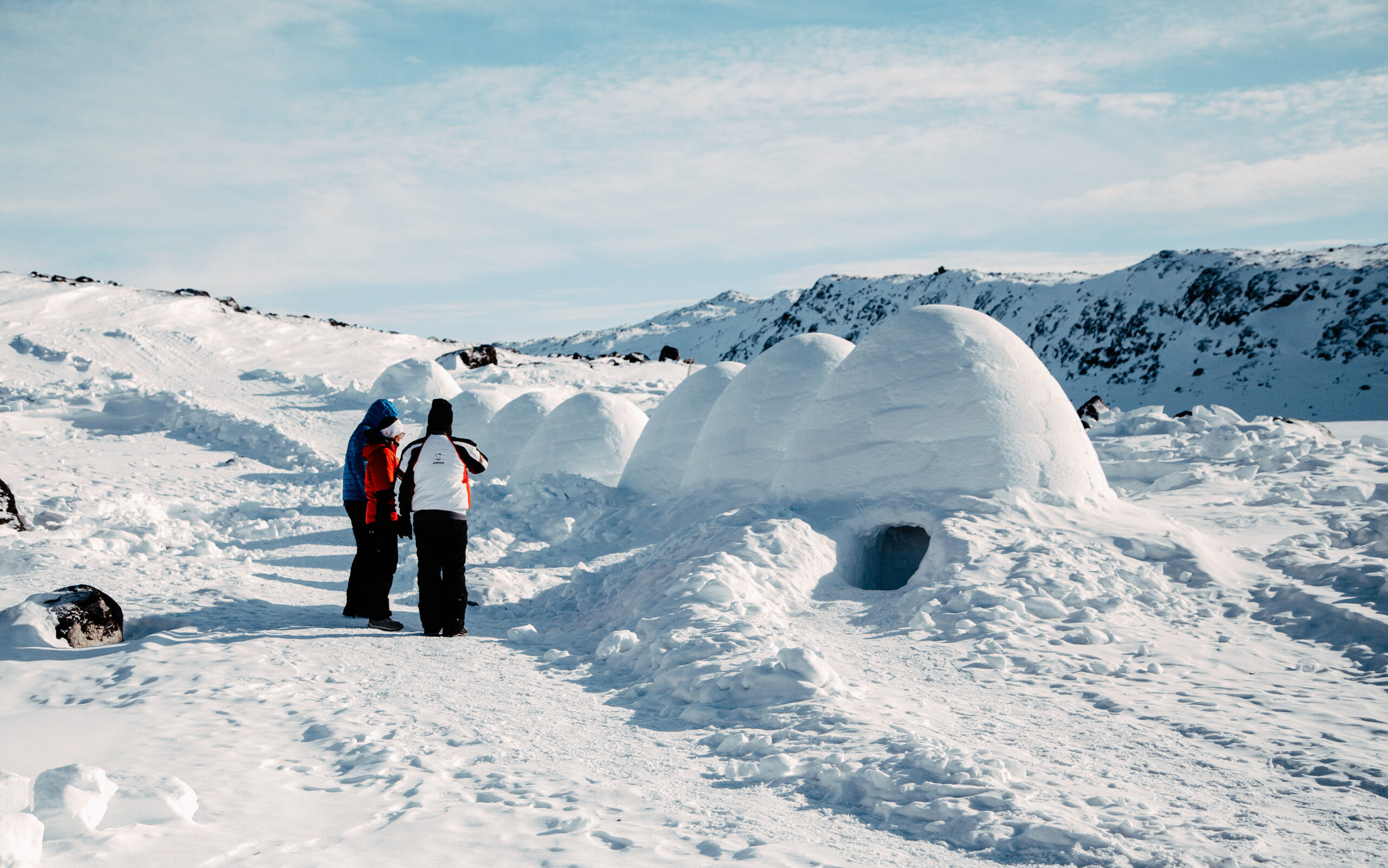 rejser til Gr&oslash;nland, igloo lodge, ilulissat, Diskobugten vinter