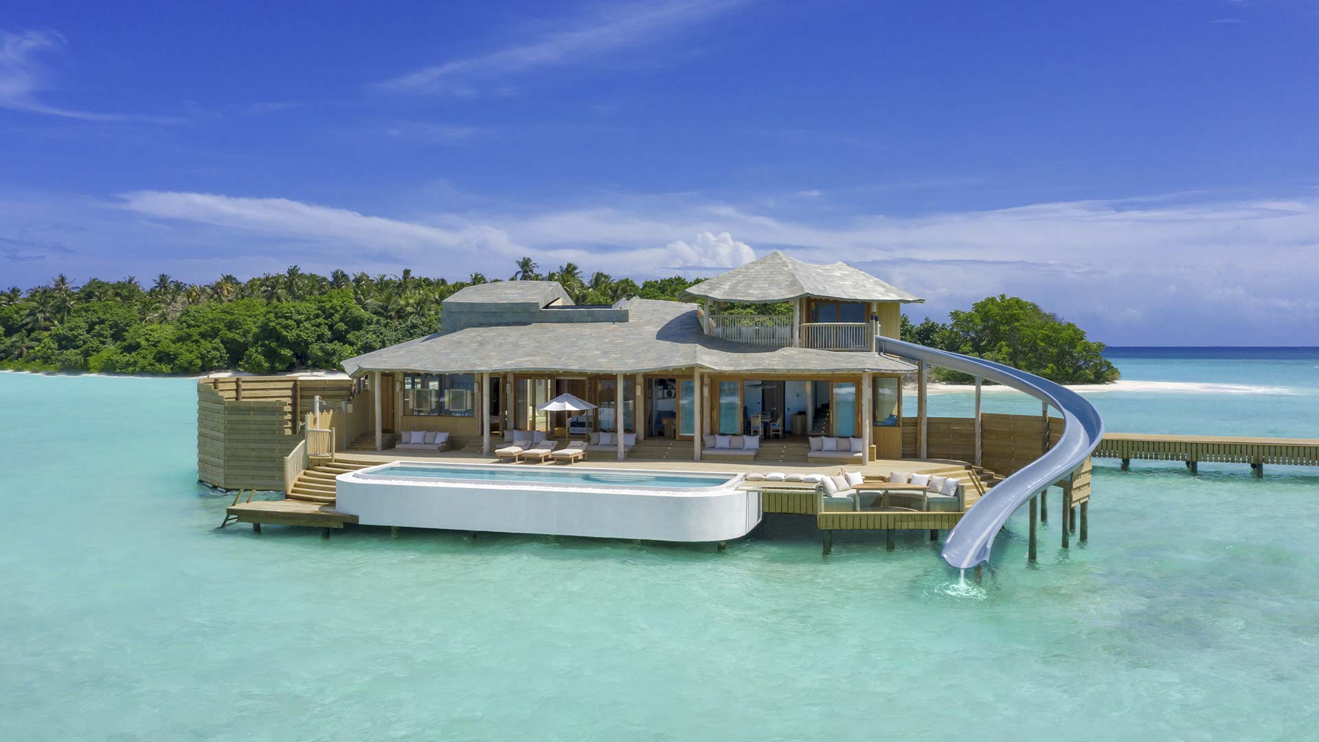 Maldiverne Soneva Fushi 1 Bedroom Water Retreat Slide Forfra