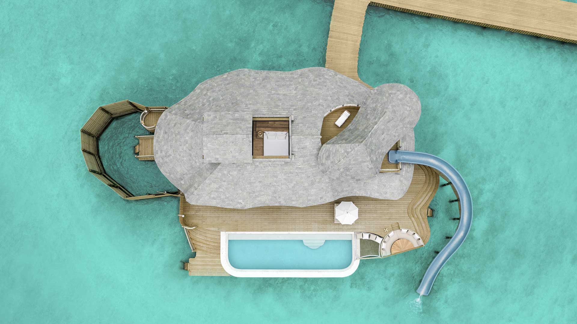 Maldiverne Soneva Fushi 1 Bedroom Water Retreat Slide