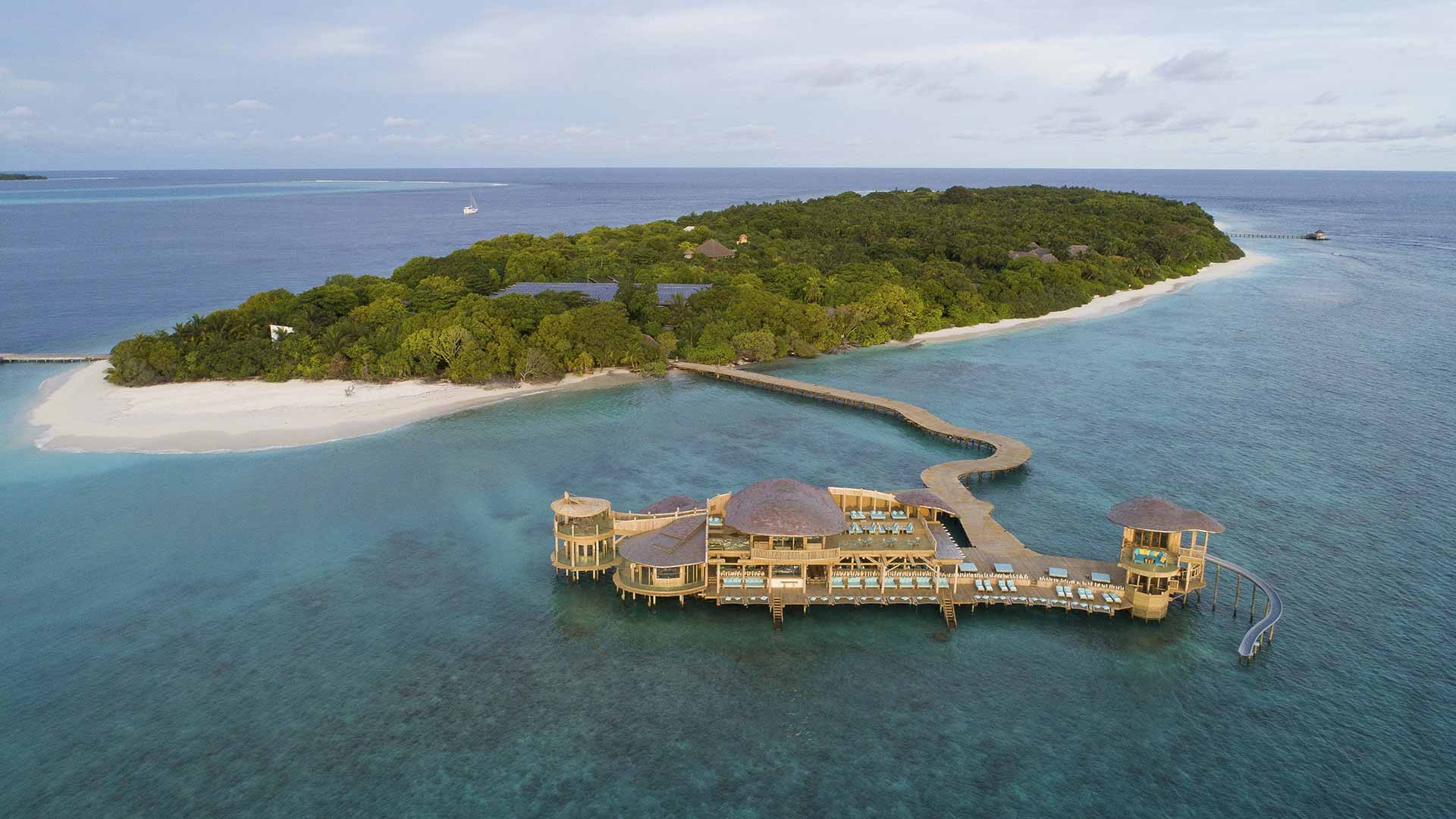 Maldiverne Soneva Fushi Out Blue Fra Luften