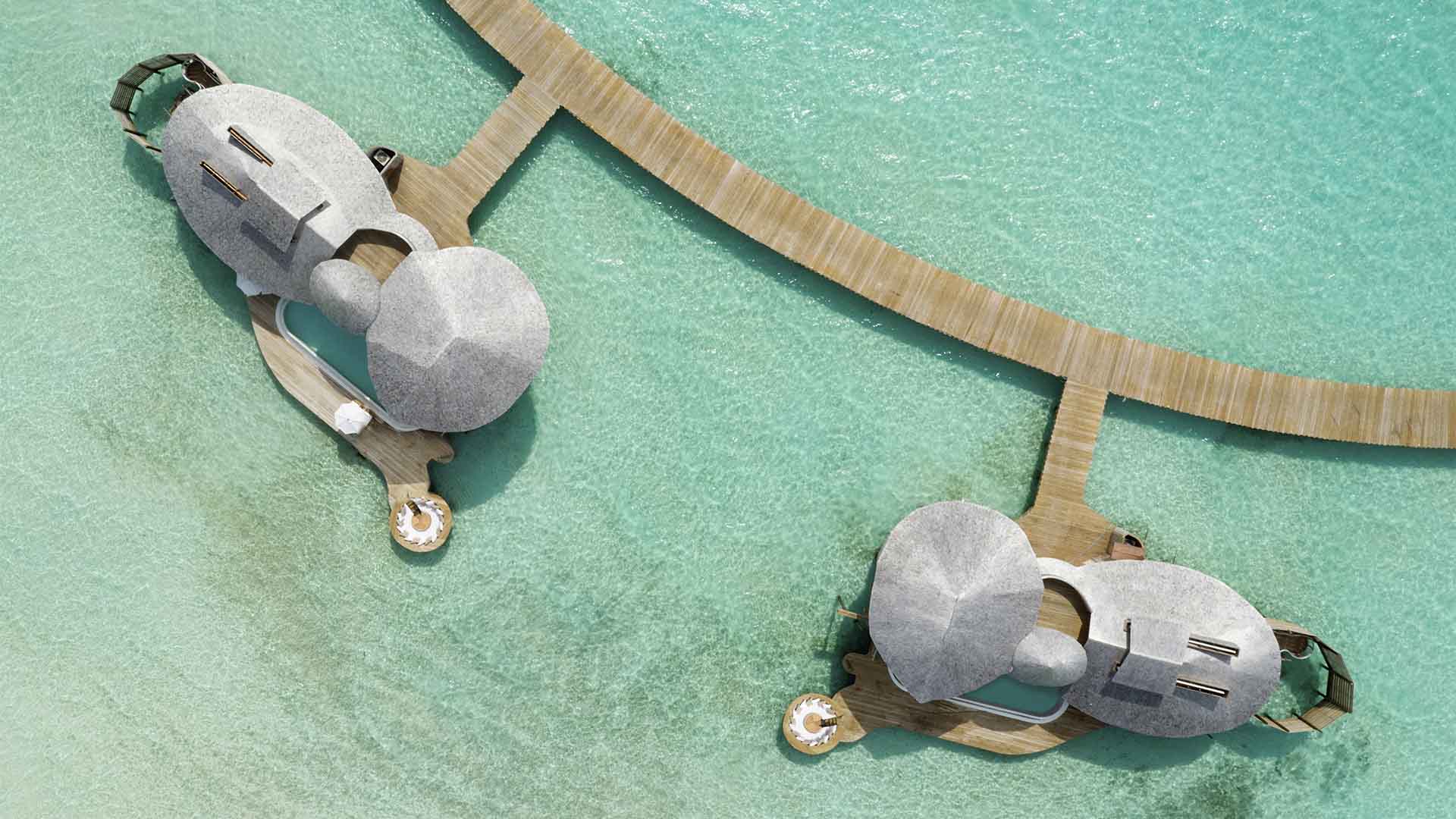 Maldiverne Soneva Jani Aerial 2Villas 1
