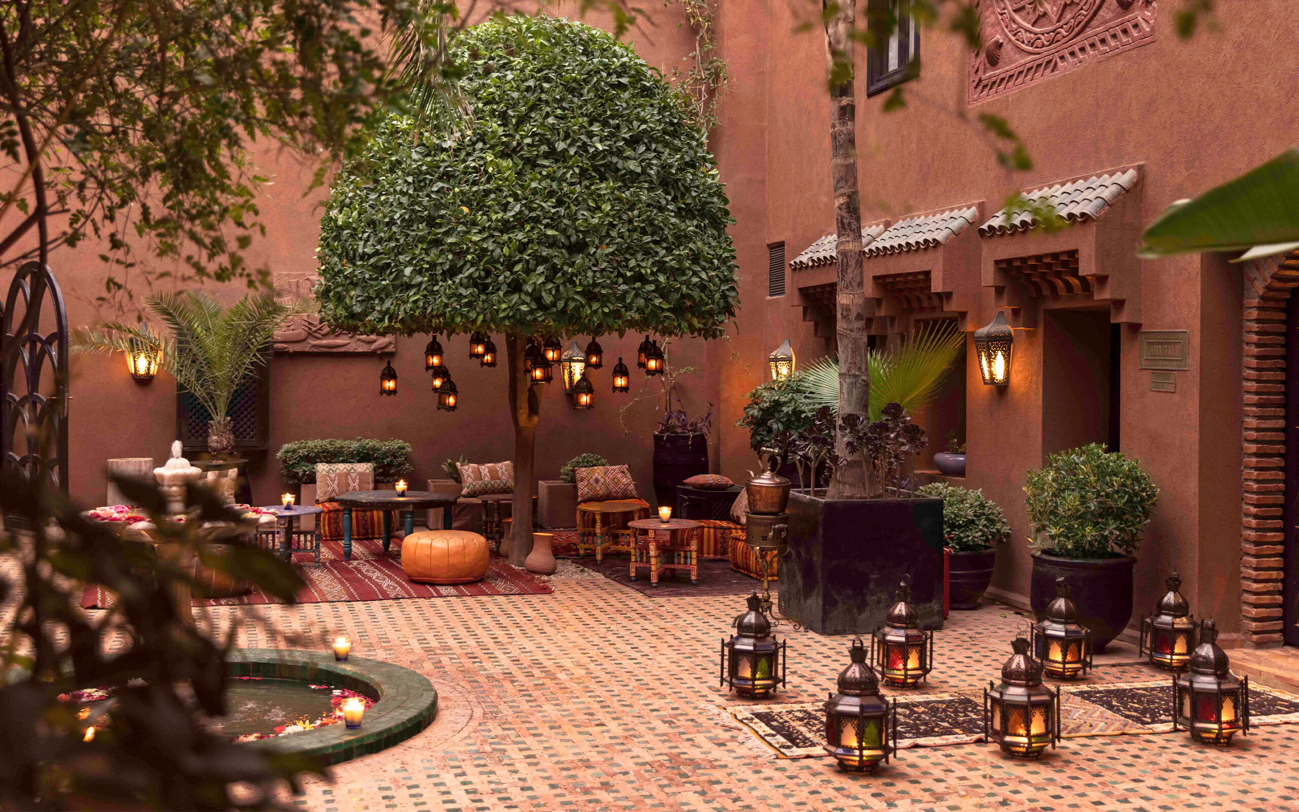 Marokko Atlas Kasbah Tamadot Courtyard
