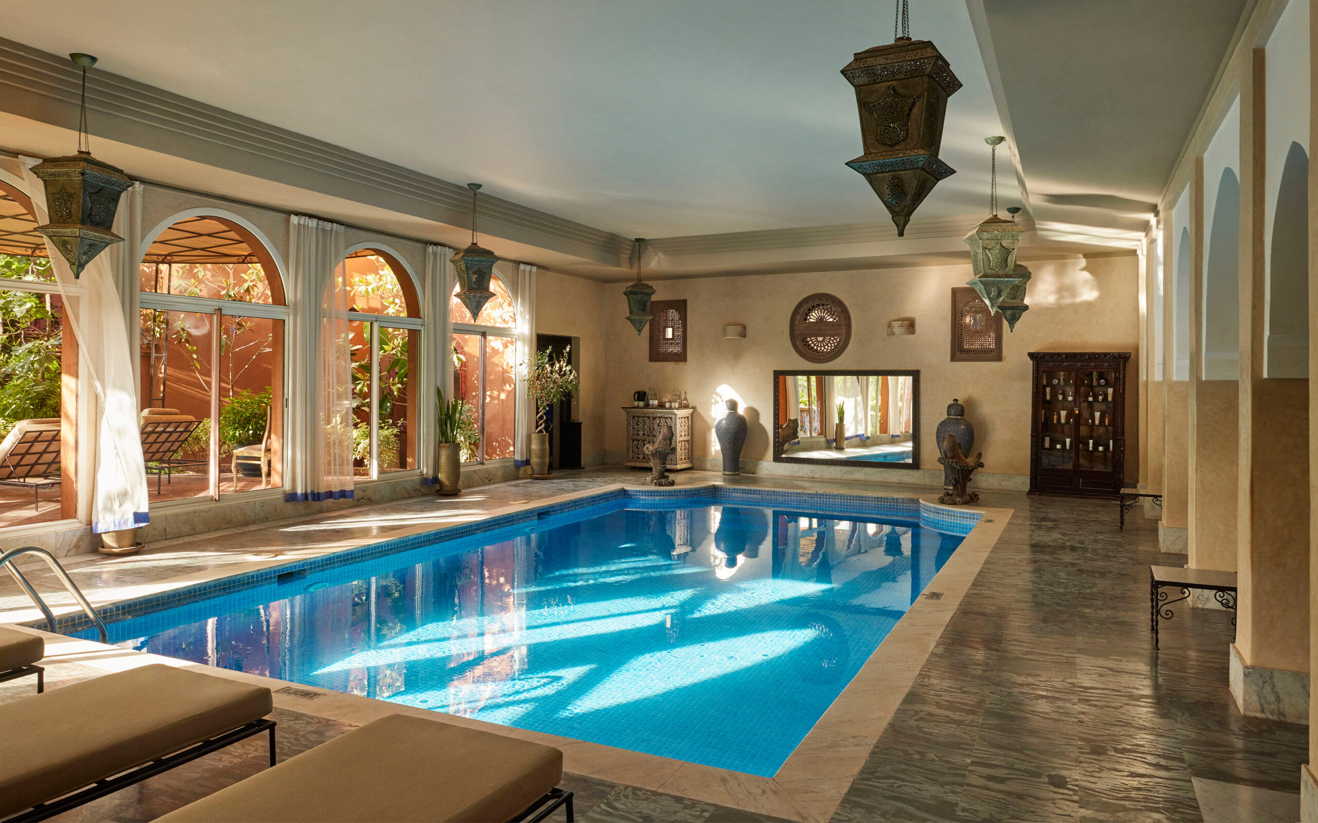 Marokko Atlas Kasbah Tamadot Spa Pool