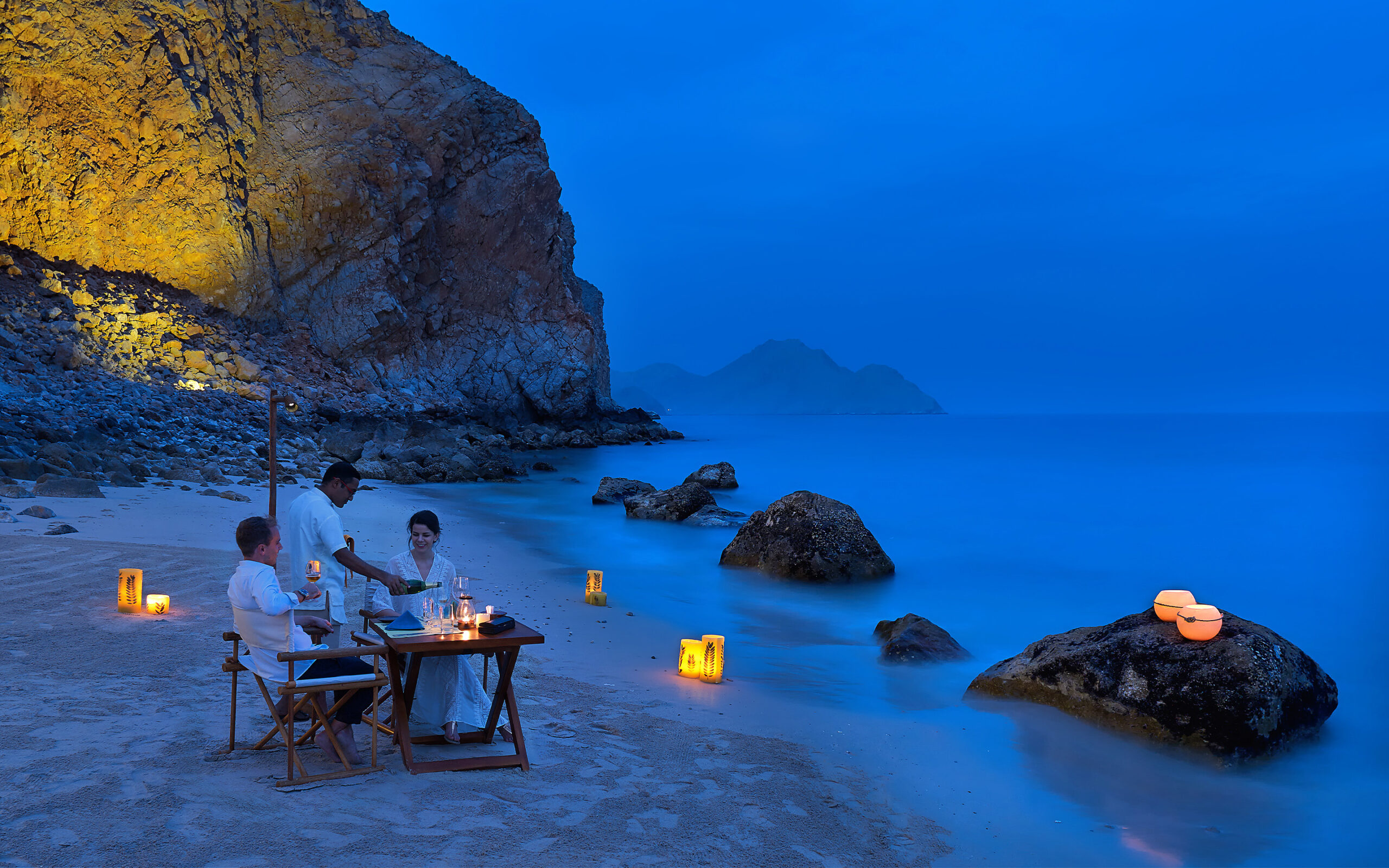 Oman Musandam Six Senses Zighy Bay Privat Dining