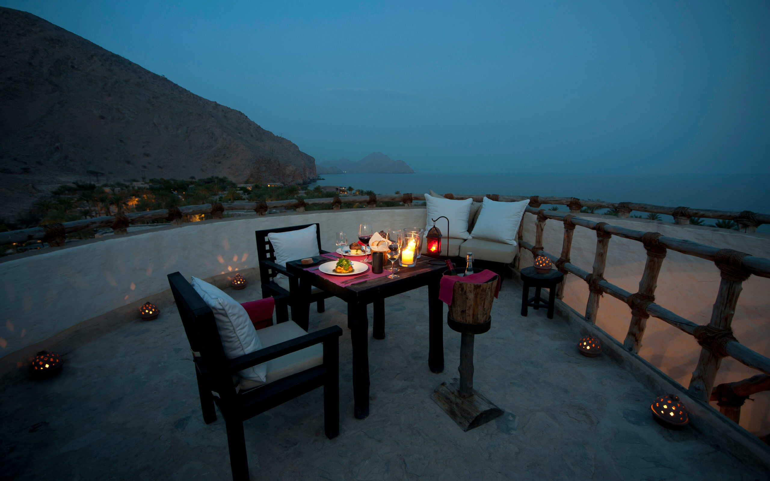 Oman Musandam Six Senses Zighy Bay Wine Tower