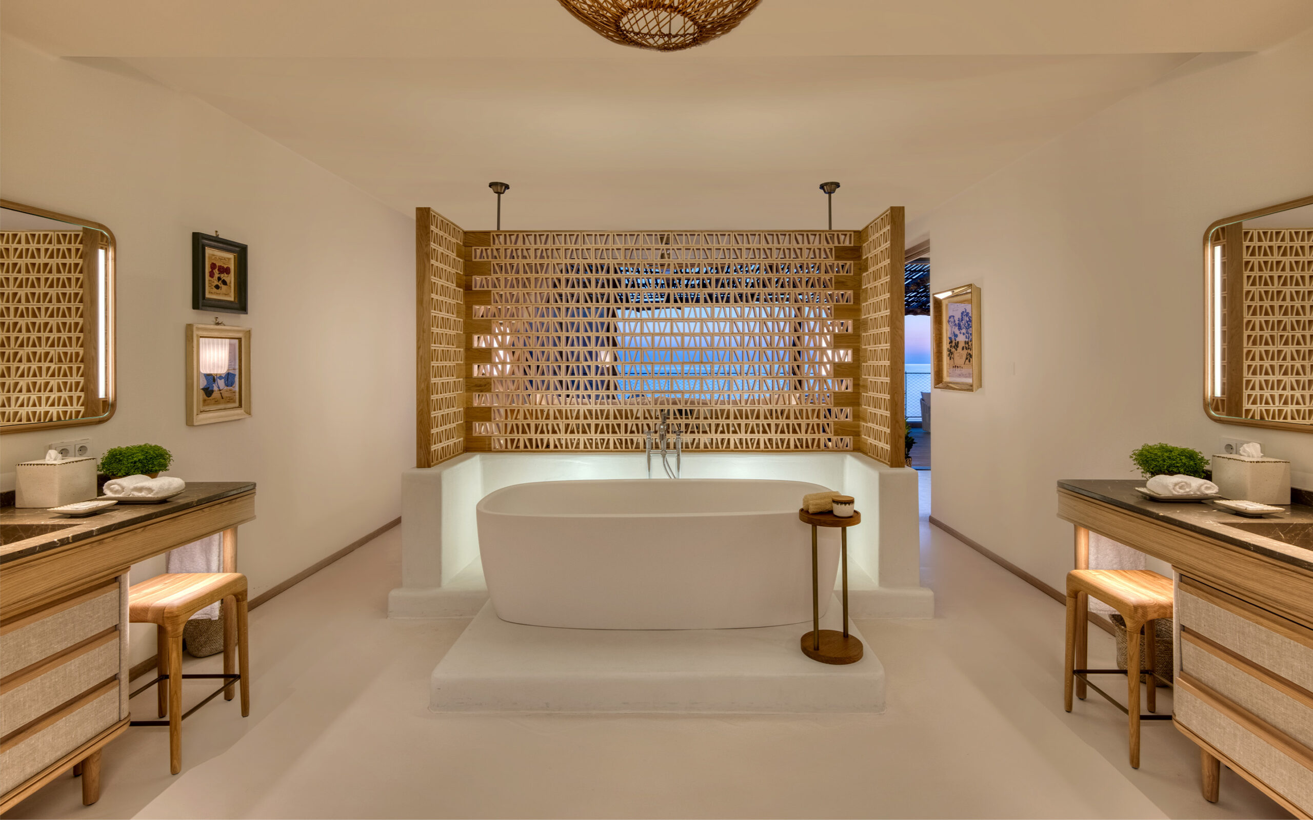 Rejser til Spanien, Ibiza, Six Senses, Sea View Suite badeværelse