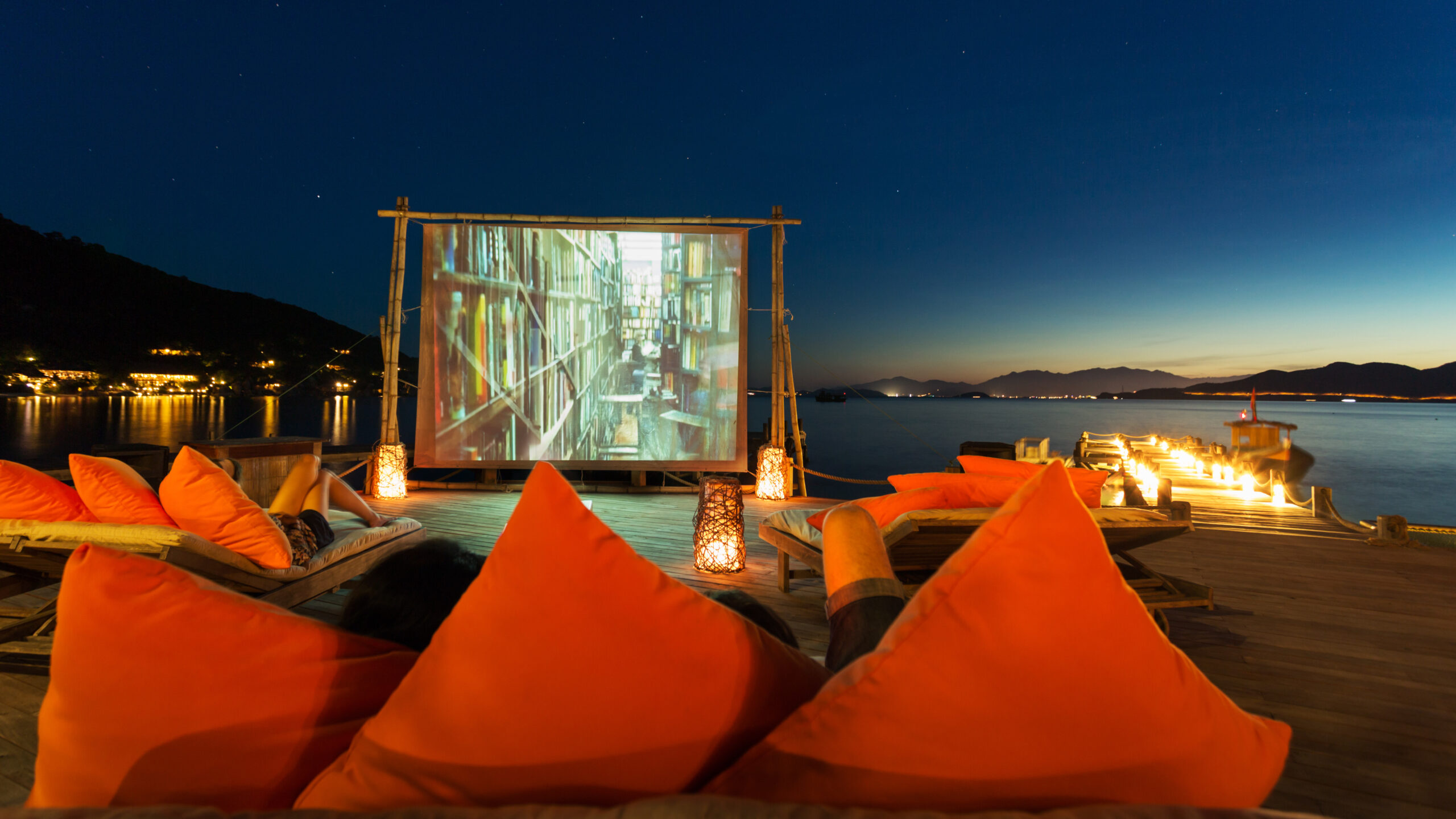 Vietnam Nha Trang Six Senses Aftenbiograf på stranden