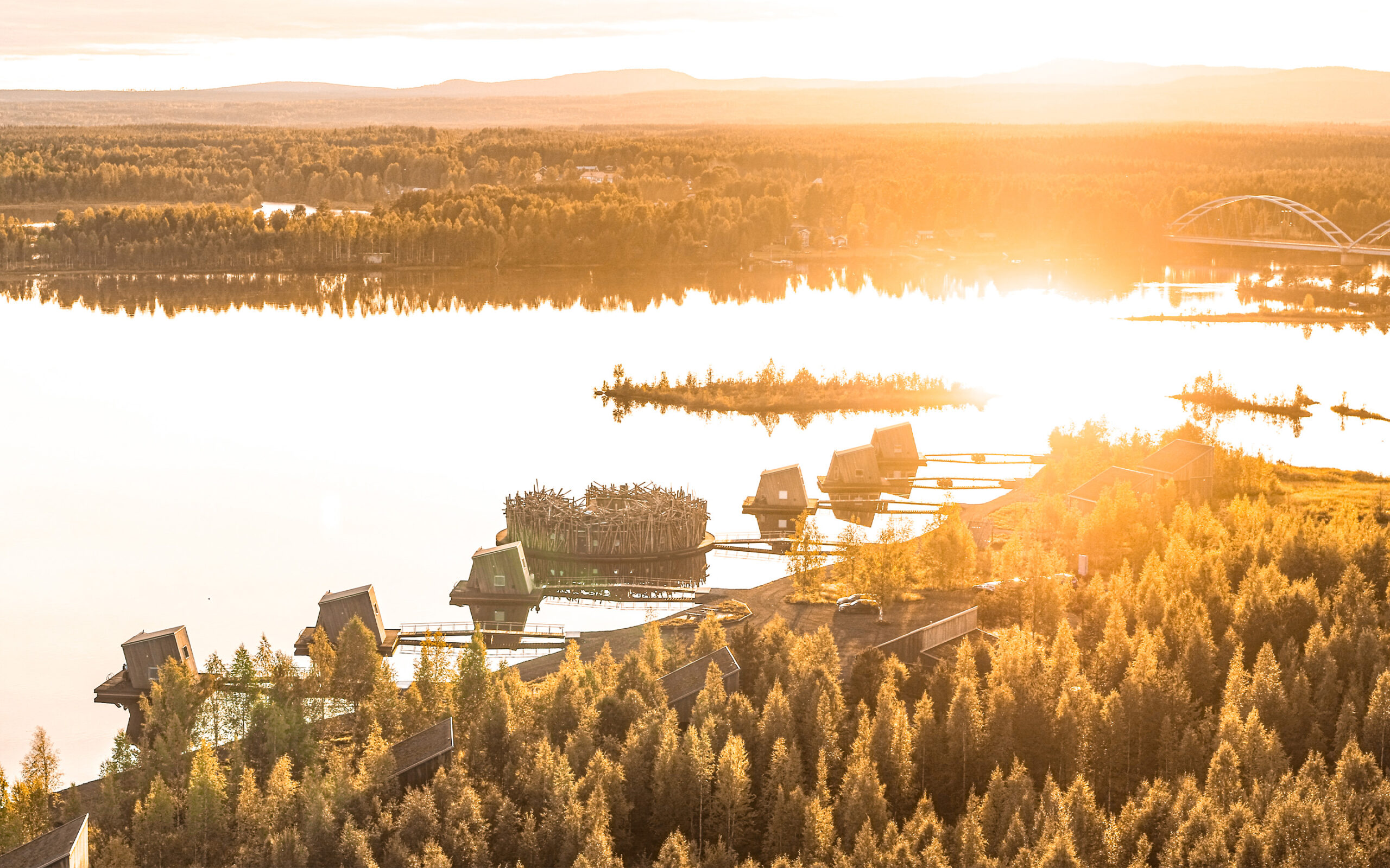 Sverige Lapland Arctic Bath Summer Drone