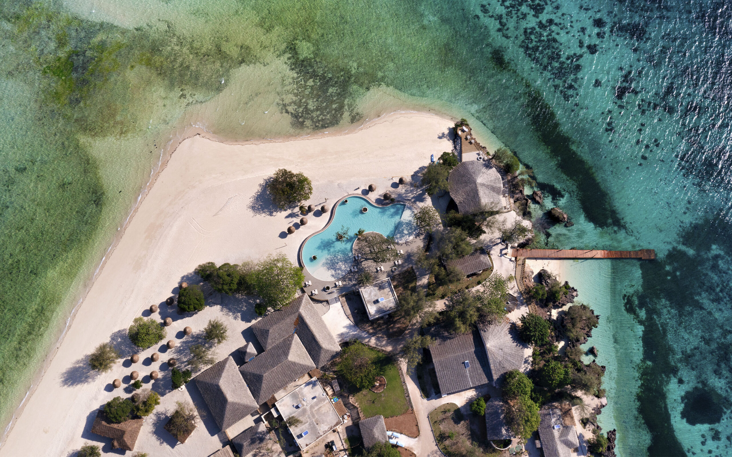 Tanzania Zanzibar Bawe Island Pool Fra Oven